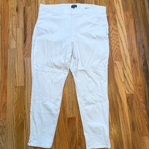 NYDJ Lift Tuck White Skinny Jeans Women’s 18W Plus Size Stretch Denim Pants